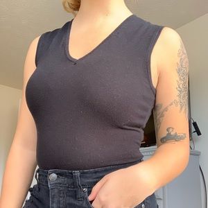 Black onesie tank top